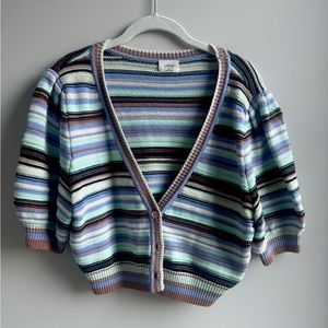 Aritzia Short Sleeve Knit Cardigan